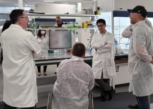 Chemence Employees on tour of R&D lab during Technology Day event 2022